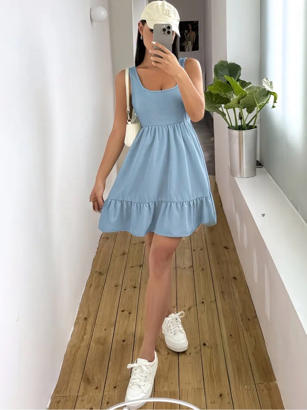 Unbranded Sky Blue Mini Dress
